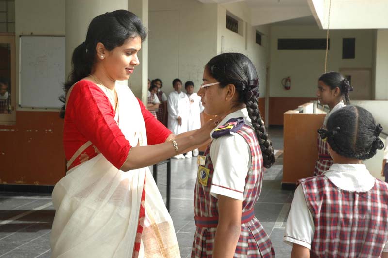 Students and educators working together at Devendra Vidyalaya